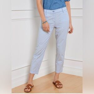 Talbots PERFECT CROP PANTS SUNRISE GINGHAM size 12